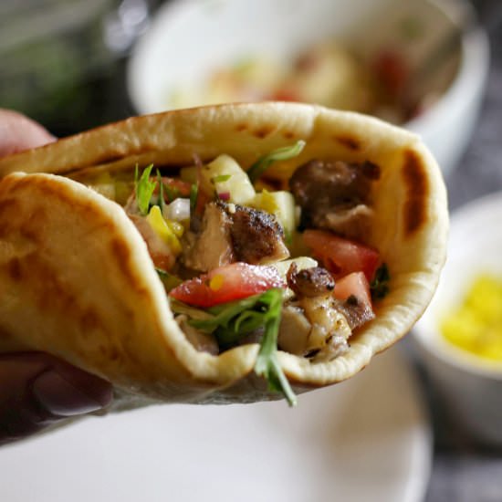 Skillet Flatbread - Recipe photo by The Buslife Kitchen
