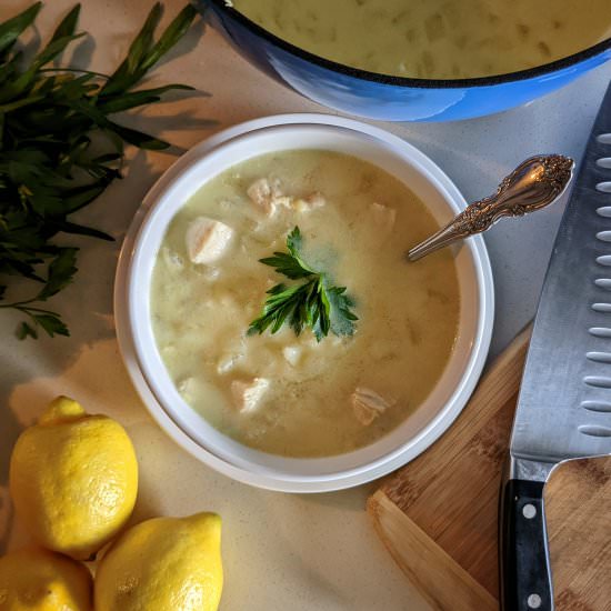 Avgolemono - Recipe photo by The Buslife Kitchen