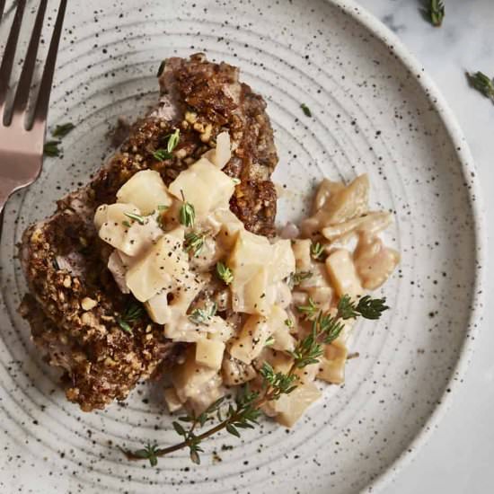 Pecan Crusted Pork Apple Chutney - Recipe photo by erinliveswhole