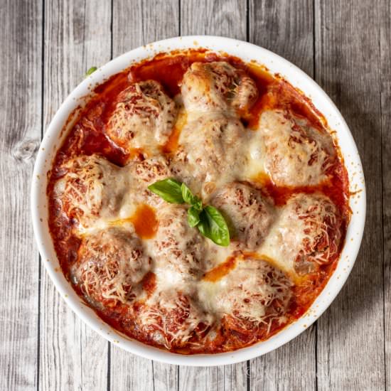 Cheesy Meatball Casserole - Recipe photo by hearthandvine