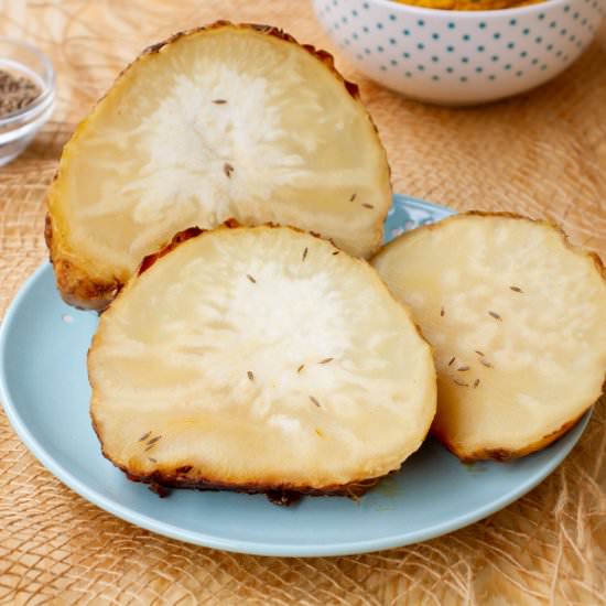 Roasted celeriac - Recipe photo by mecooks.com