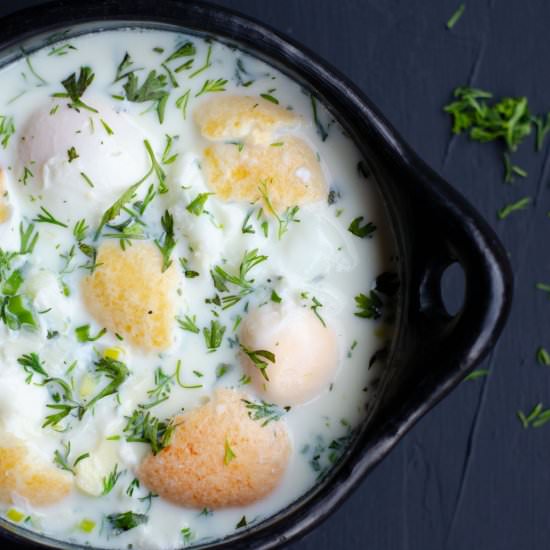 Colombian Breakfast Soup (Changua) - Recipe photo by Vecina Vegetariana