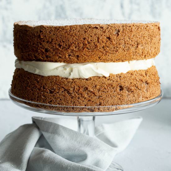 Ginger Fluff Sponge Cake - Recipe photo by Wandercooks