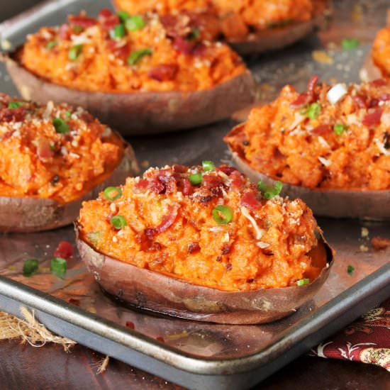Twice-Baked Sweet Potatoes - Recipe photo by thekitchenismyplayground