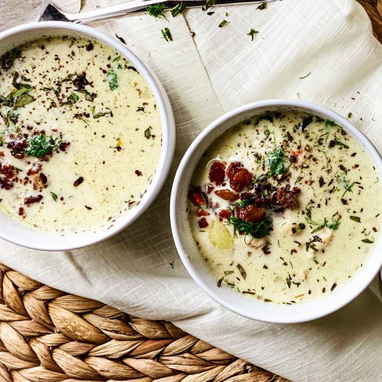 Clam & Langostino Chowder - Recipe photo by Open Plate Anthropology