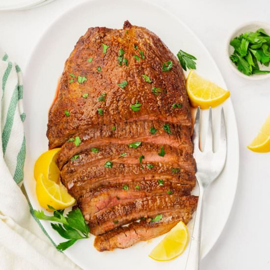 Air Fryer Flank Steak - Recipe photo by Air Fryer Eats