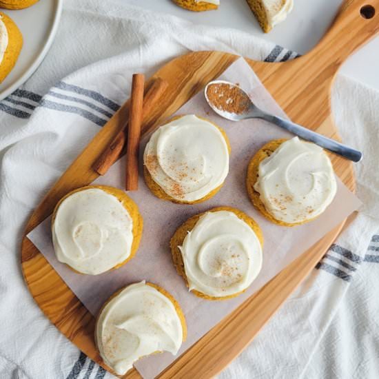 Frosted Pumpkin Cookies - Recipe photo by My Happy Bakes