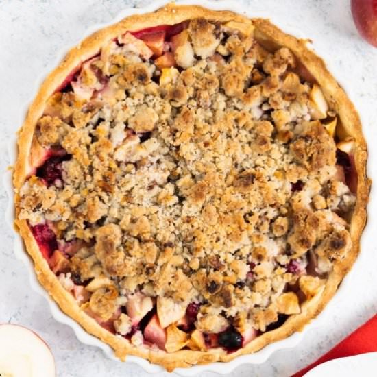 Apple Cranberry Pie - Recipe photo by noshingwiththenolands