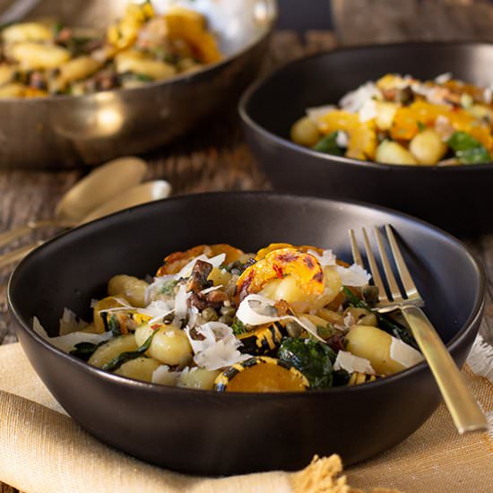 Gnocchi with Roasted Garlic & Veg - Recipe photo by tenpoundcakecompany