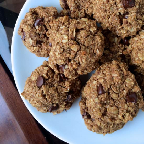 Vegan Nutella Oatmeal Cookies - Recipe photo by theconscientiouseater