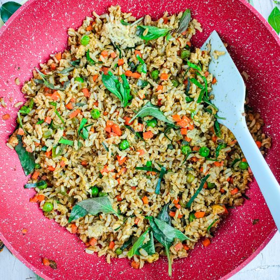 Thai Green Curry Fried Rice - Recipe photo by Sheeba@gohealthy
