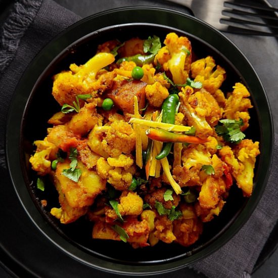 Aloo Gobi Matar - Recipe photo by livingsmartandhealthy