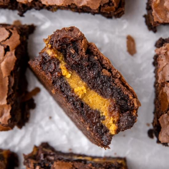 Pumpkin cheesecake brownies - Recipe photo by lifestyleofafoodie