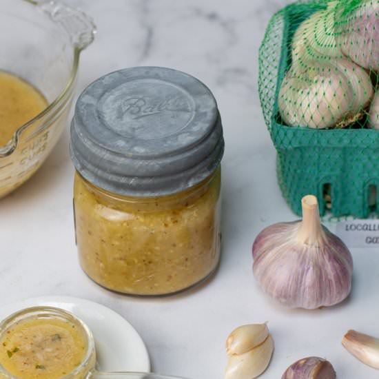 Garlic-Garlic Vinaigrette - Recipe photo by a zest for life
