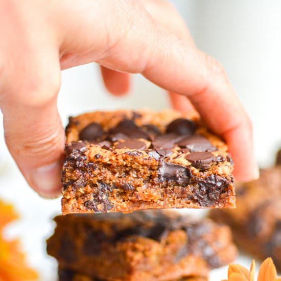 Vegan Biscoff Blondies - Recipe photo by earthly provisions