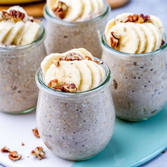 BANANA BREAD OVERNIGHT OATS RECIPE - Recipe photo by healthyfitnessmeals
