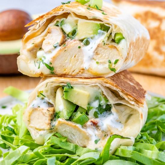 CHICKEN AVOCADO RANCH BURRITO SANDW - Recipe photo by healthyfitnessmeals