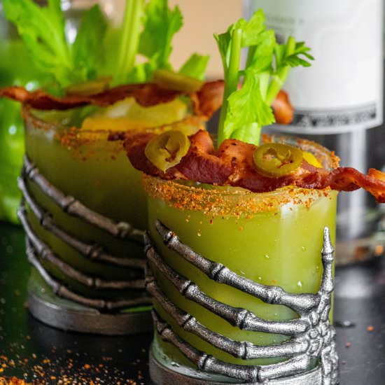 Green Bloody Mary - Recipe photo by JawnsICooked