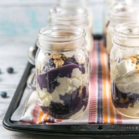 Cheesecake Parfaits with Blueberry - Recipe photo by bunsenburnerbakery