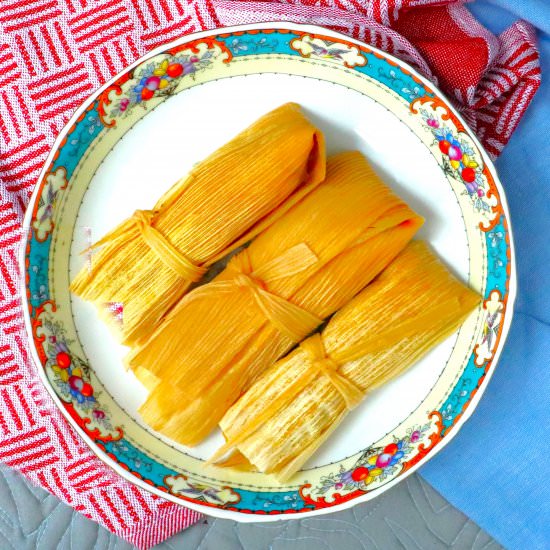Mushroom Kale Sweet Potato Tamales - Recipe photo by veryveganval