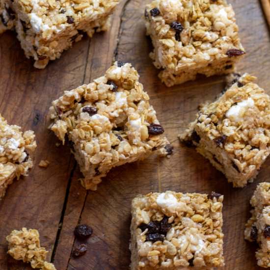 Maple Granola Rice Krispie Treats - Recipe photo by turnrowtable