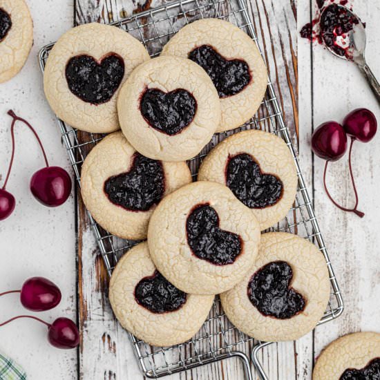 Jam Heart Cookies - Recipe photo by thecaglediaries
