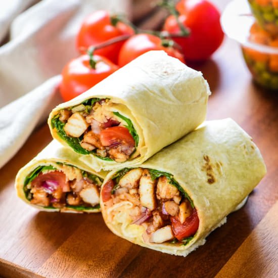 Simple BBQ Chicken Wrap - Recipe photo by dudethatcookz