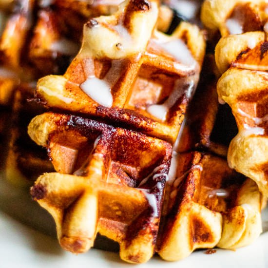 Cinnamon Roll Waffles - Recipe photo by LifesLittleSweets