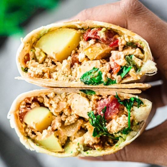Vegan Breakfast Burritos - Recipe photo by Share the Spice