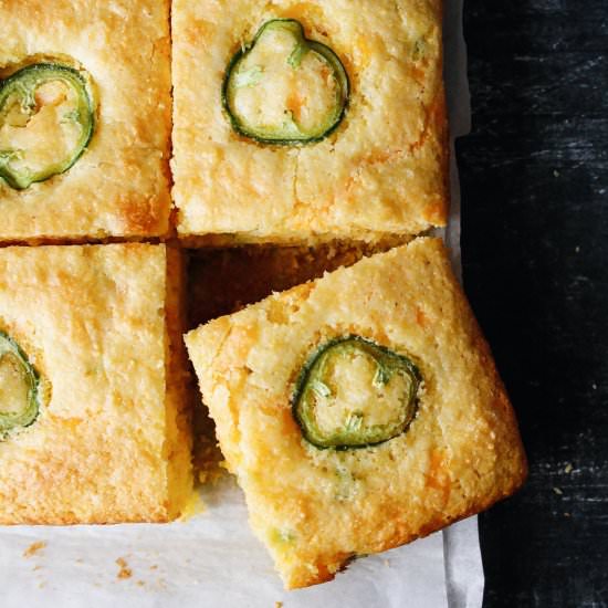 Jazzed Up Jalapeño Jiffy Cornbread - Recipe photo by thefigjar