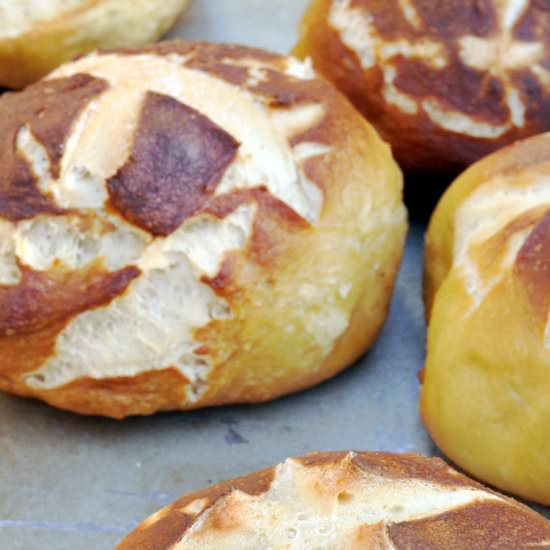 Homemade Pretzel Buns - Recipe photo by bowlofyum