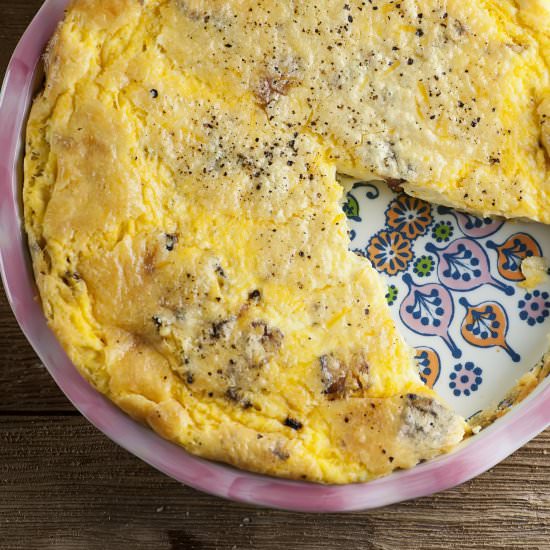 Crustless Bacon Cheddar Quiche! - Recipe photo by Framed Cooks