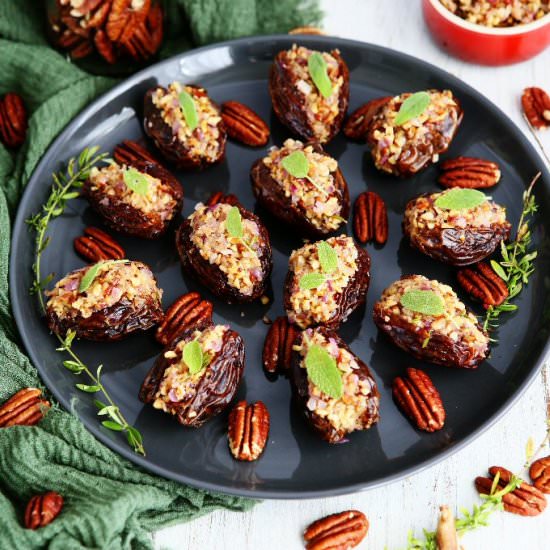 Pecan Quinoa Stuffed Medjool Dates - Recipe photo by angiesrecipes