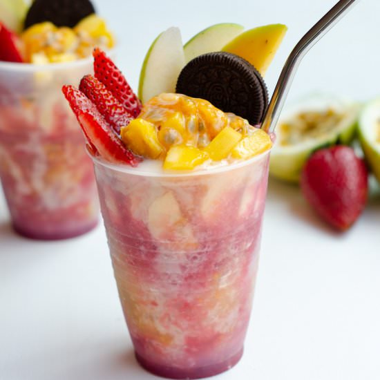 Colombian Icy Fruit Cocktail - Recipe photo by Vecina Vegetariana
