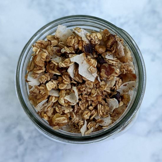 Aquafaba Granola - Recipe photo by easyascookies