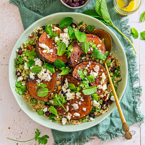 Spiced Pumpkin & Pearl Barley Salad - Recipe photo by spicyicecream