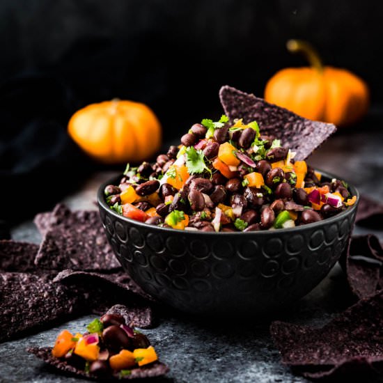 Halloween Bean Dip - Recipe photo by garlic and zest