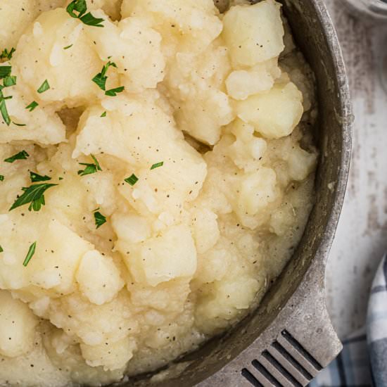Stewed Potatoes - Recipe photo by thecaglediaries