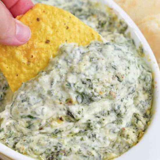 Garlic Parmesan Spinach Dip - Recipe photo by WillCookForSmiles