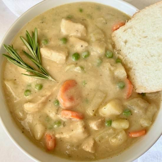 Vegan Pot Pie Soup - Recipe photo by serenetrail