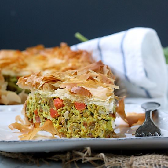 Spiced Meat Pie with Phyllo Crust - Recipe photo by DomesticDreamboat