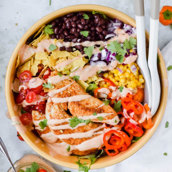Healthy Southwest Salad - Recipe photo by apaigeofpositivity