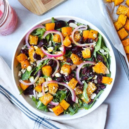 Butternut Beetroot and Feta Salad - Recipe photo by blessthismeal