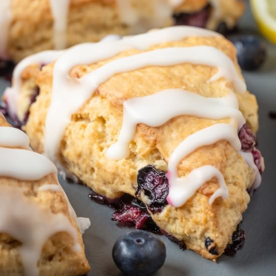 Vegan Blueberry Scones - Recipe photo by lovingitvegan