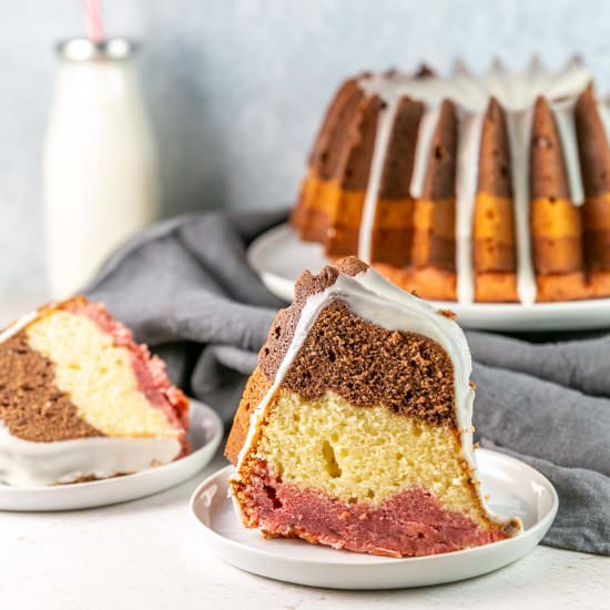 Neapolitan Bundt Cake - Recipe photo by bunsenburnerbakery
