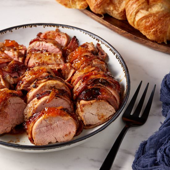 Bacon Wrapped Pork Tenderloin - Recipe photo by Barbara Curry