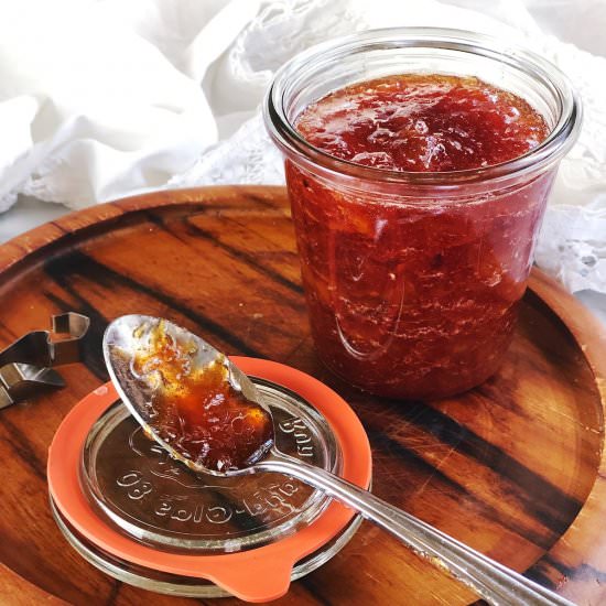 Nectarine Jam - Recipe photo by Keeping It Simple