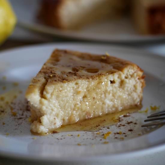 Melopita - Recipe photo by The Buslife Kitchen