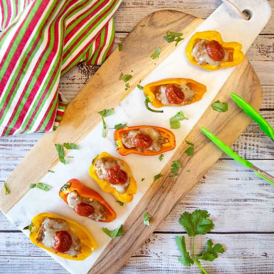 Sausage Stuffed Mini Peppers - Recipe photo by iwilkerson