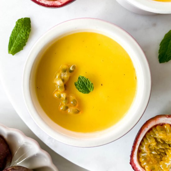 Passion Fruit Posset - Recipe photo by Low Histamine Kitchen